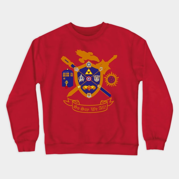 Geek Crest 2.0 Crewneck Sweatshirt by DavinciSMURF